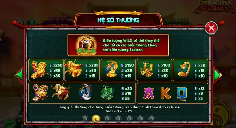 Hướng Dẫn Cách Chơi Slot Game Kungfu Panda Tại VaoBet Chinh Phục Thử Thách Đỉnh Cao