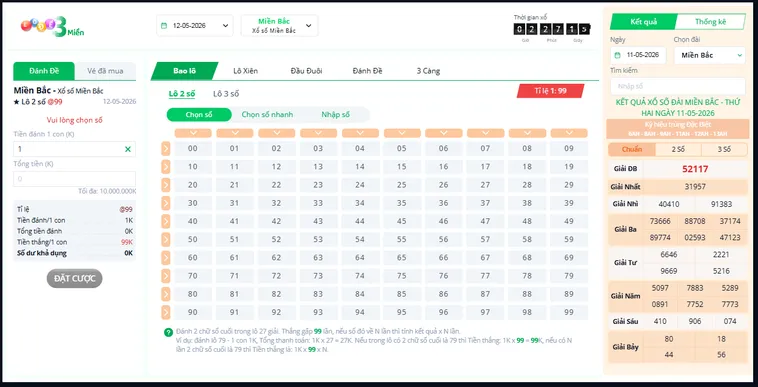 Hướng Dẫn Chơi Lô Đề 3 Miền Tại VaoBet Trúng Lớn Với Tỷ Lệ Cao