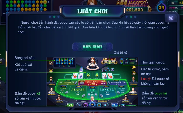 Nổ Hũ Baccarat Lucky 88 Tại VaoBet Hành Trình Săn Tìm Kho Báu May Mắn