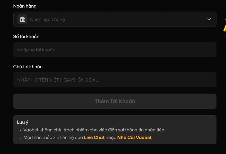 Rút tiền VaoBet Về Ngân Hàng Đảm Bảo An Toàn Tuyệt Đối Và Xử Lý Giao Dịch Siêu Tốc Cho Game Thủ