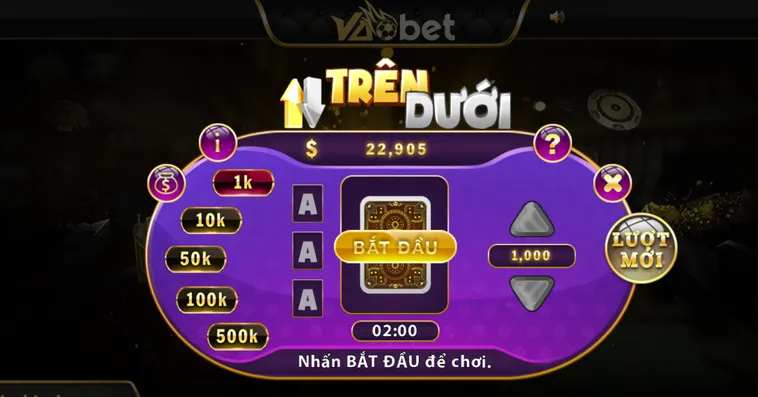 Game Nhanh Trên Dưới Tại VaoBet Đấu Trường Đoán Định Vận May Đỉnh Cao Hiện Nay